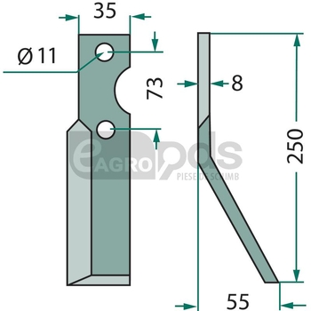 Cutit rotor - GRANIT [180IND-74R]