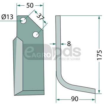 Cutit arcuit - GRANIT [180JNC-02R]
