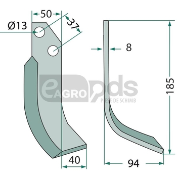 Cutit arcuit - GRANIT [180JNC-03L]