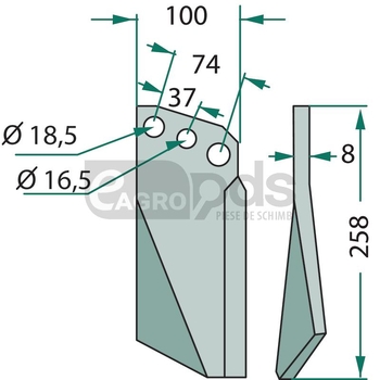 Dinte rotor - GRANIT [180KUH-03L]