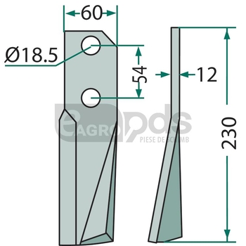 Dinte rotor - GRANIT [180KUH-15L]