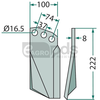 Dinte rotor - GRANIT [180KUH-59L]