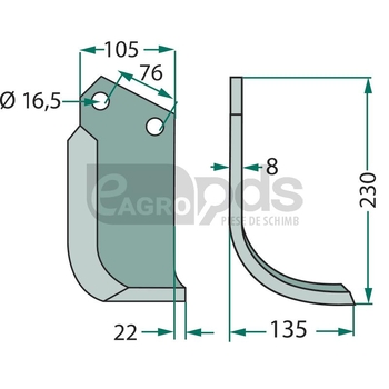 Cutit arcuit - GRANIT [180KUH-60R]