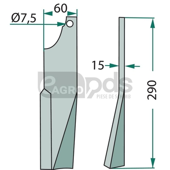 Dinte rotor - GRANIT [180KUH-78L]