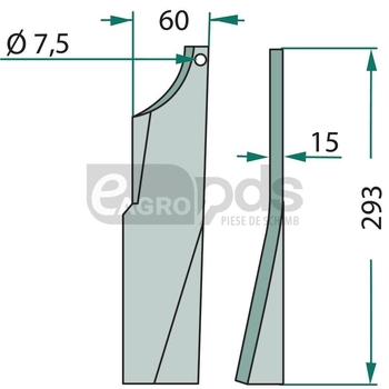 Dinte rotor - GRANIT [180KUH-80L]