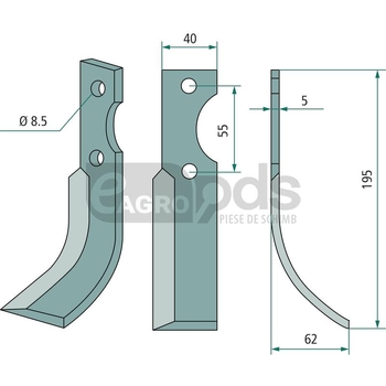 Cutit freza - GRANIT [180MAB-04L]
