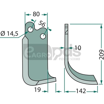 Cutit curbat - GRANIT [180MAS-05R]