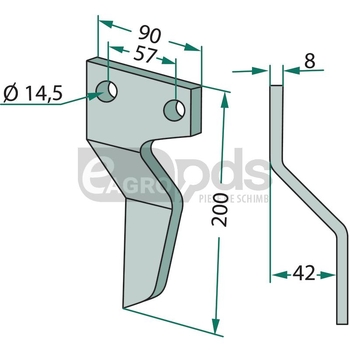 Cutit rotor - GRANIT [180MAS-17R]