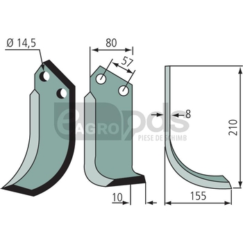 Cutit curbat - GRANIT [180MUR-04R]