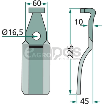 Cutit rotor - GRANIT [180PEG-15]