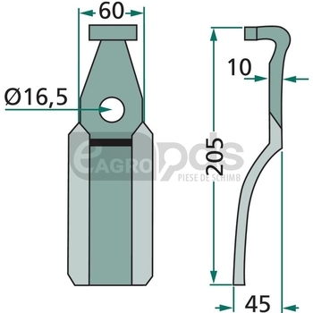 Cutit rotor - GRANIT [180PEG-28]