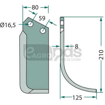 Cutit arcuit - GRANIT [180RAB-03R]