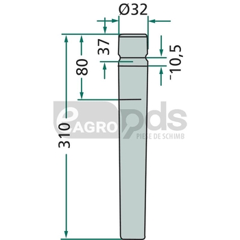 Dinte pentru grapa rotativa - GRANIT [180RH34]