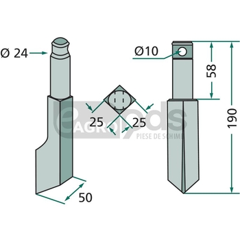 Dinte rotor - GRANIT [180RH55A]
