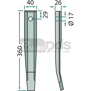 Dinte basculant - GRANIT [180RH83A]