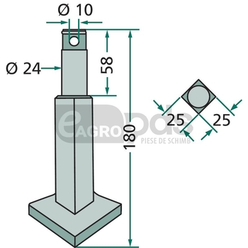 Cutit protectie dinte - GRANIT [180RH90S]
