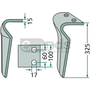 Dinte pentru grapa rotativa - GRANIT [180RH-ALP-03L]