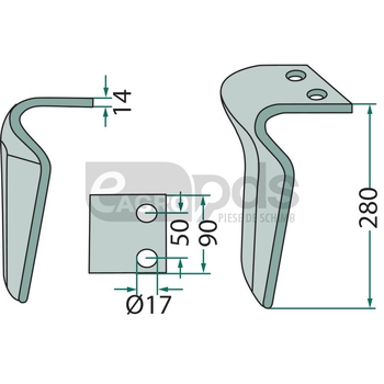 Cutit freza - GRANIT [180RH-MAS-51R]