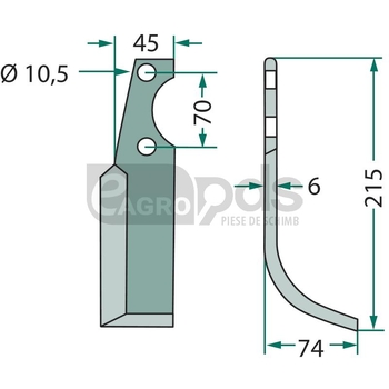 Cutit curbat - GRANIT [180SEP-03L]