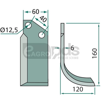 Cutit arcuit - GRANIT [180TOR-06L]
