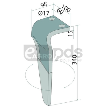 Dinti de grapa rotunda cu accesorii dura - GRANIT [18438595]