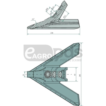 Brazdar tip picior de gasca - Endurance Carbide [19055350]