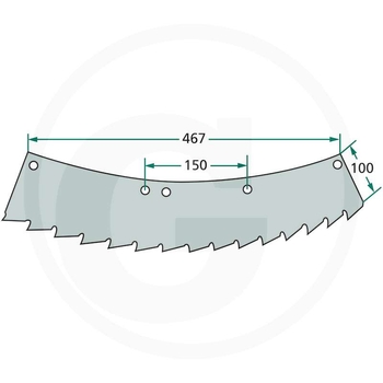 Cutit fierastrau cu rotire spre dreapta - GRANIT [19078236F]
