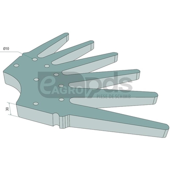 Stea cu degete din plastic - GRANIT [19518324]