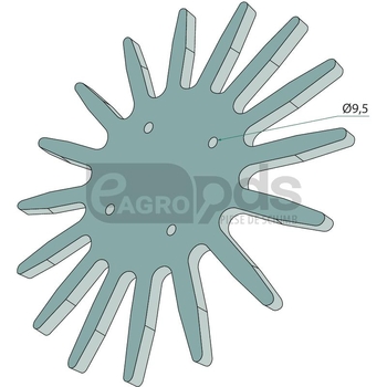 Stea cu degete din plastic - GRANIT [19526792]