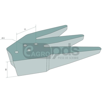 Stea cu degete segment de optime - GRANIT [19528886]