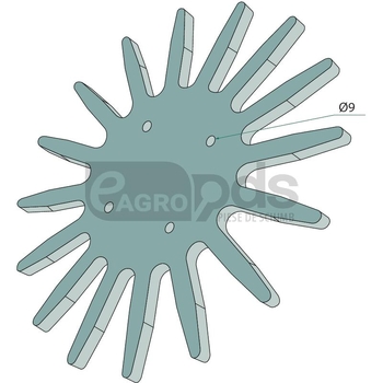 Stea cu degete din plastic - GRANIT [19528975]