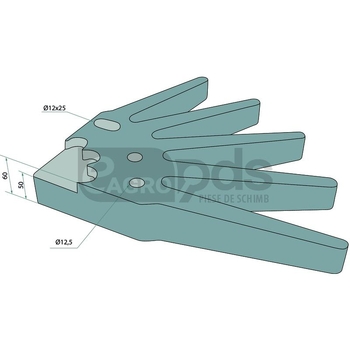 Stea cu degete din plastic - GRANIT [19533964]