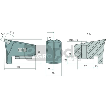 Dinte tocator forestier - Endurance Carbide [19649073]