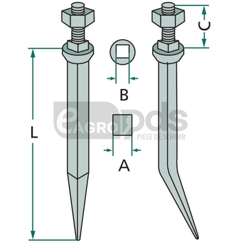 Dinte grapa - GRANIT [23530 14X150 GEB V]