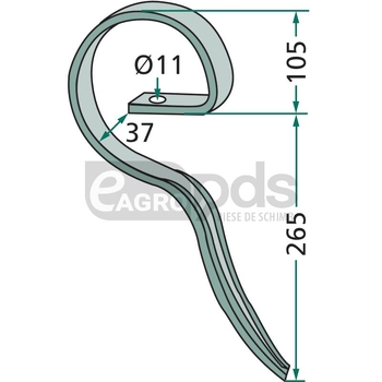 Dinte pentru grape - GRANIT [23532 RS2982 GL]