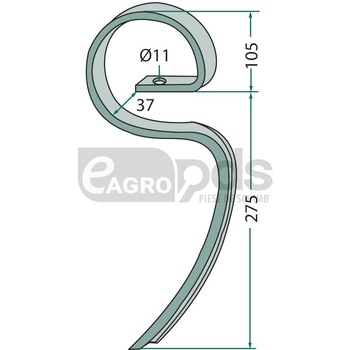 Dinte pentru grapare - GRANIT [23532 RS2982L]