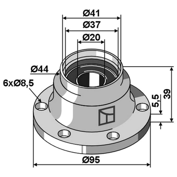 Butuc disc - D95, 6gauri, ptr. Vaderstad Tempo - Industriehof [31-0477]