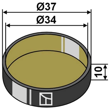 Capac - butuc disc, 34x37x10, ptr Vaderstad Tempo - Industriehof [31-0477.3]