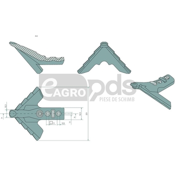 Brazdar tip laba de gasca - Endurance Carbide [35896523]