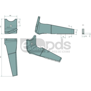 Dinte grapa rotativa - Endurance Carbide [35897807]