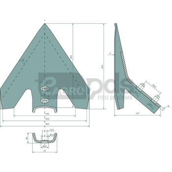 Brazdar tip picior de gasca - GRANIT [36007829]