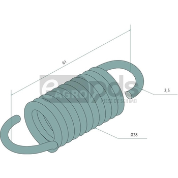 Arc tractiune - 28x61x2,5, ptr Vaderstad Tempo - GRANIT [36020312]