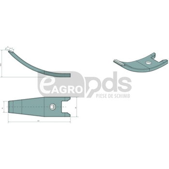 Varf brazdar - 80mm, carbura - Endurance Carbide [36113765]