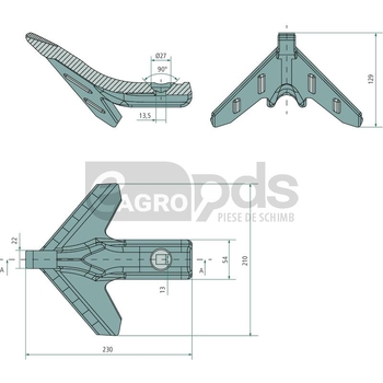 Brazdar tip picior de gasca - Endurance Carbide [36575596]