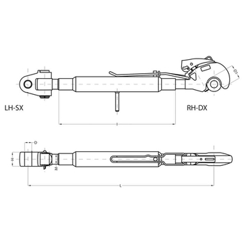 Tirant central cu furca carlig 510 m36 cat 3 3 cbm - KRAMP [3PGCGH3252]