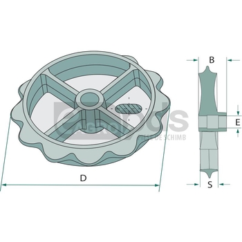 Inel tavalug - Cambridge, 470x95, 55x113, GG20 - GRANIT [408314-503]
