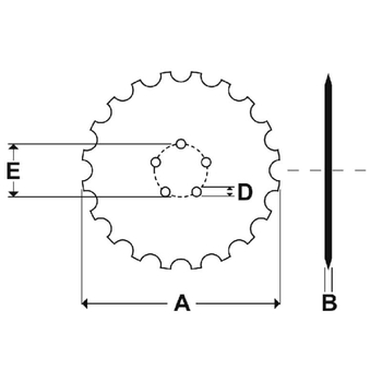 Disc semanatoare - crestat, 410x5, 5gauri, ptr Vaderstad Tempo (-2015) - KRAMP [451371KR]