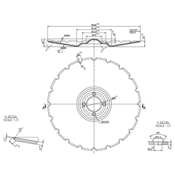 Taler disc - crestat, 450x5, ptr Carrier - KRAMP [466947KR]