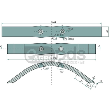 Brazdar ingust - GRANIT [56017 33710006]
