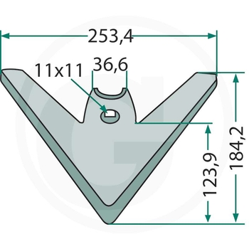 Brazdar tip laba de gasca - GRANIT [56017 3374356-12]